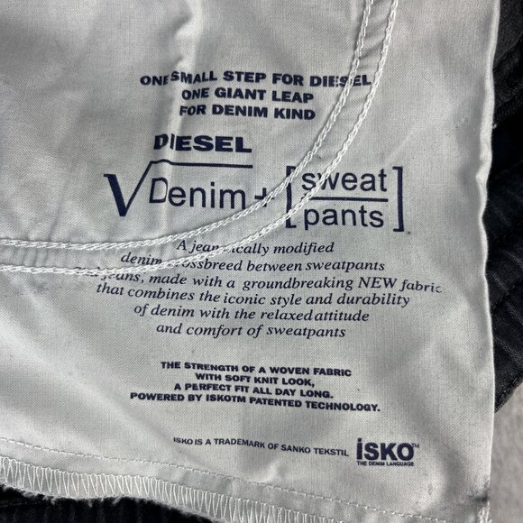 Diesel Jogg Jeans Womens 27x30 Black Distressed Krailey R-Ne 0685Q Stretch Italy - Picture 11 of 16